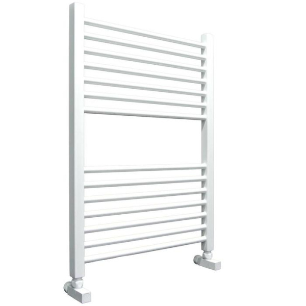 Водяной полотенцесушитель Ника ЛМ-2 80/50 RAL9016 белый матовый с вентилями