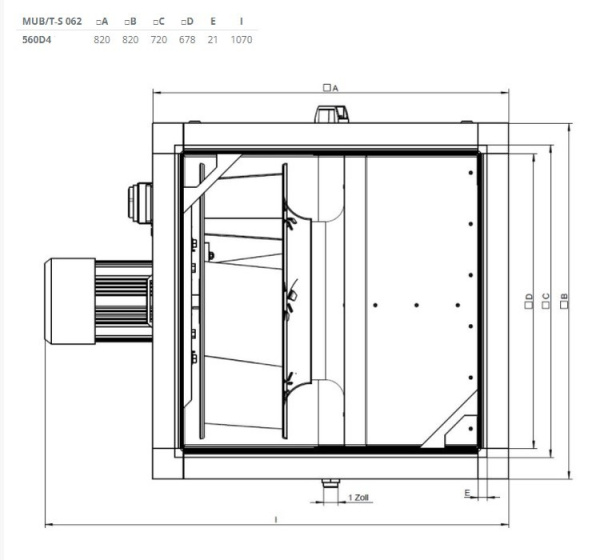 Жаростойкий кухонный вентилятор Systemair MUB/T-S 062 560D4