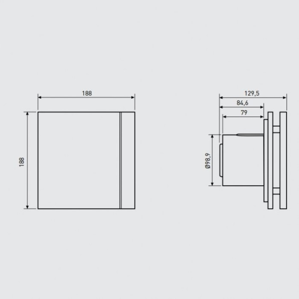 Вытяжка для ванной диаметр 100 мм Soler & Palau SILENT-100 CMZ DESIGN
