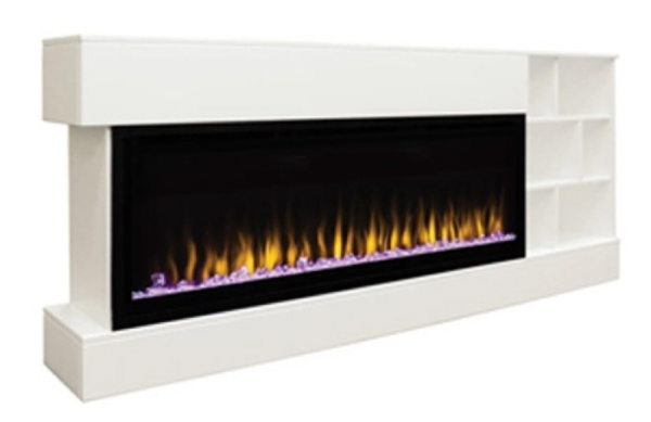 Линейный электрокамин Real-Flame Dixon 50 с очагом Saphir 50
