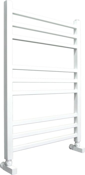 Водяной полотенцесушитель Ника ЛМ-5 80/50 RAL9016 белый матовый с вентилями
