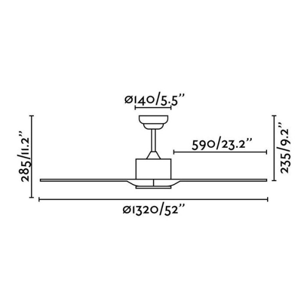 Вентилятор без подсветки Faro Luzon Brown (33751)