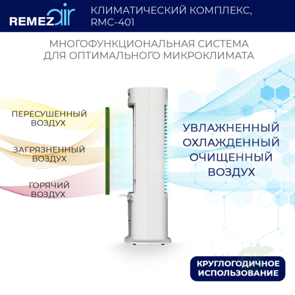 Традиционный увлажнитель воздуха REMEZair RMCL-401