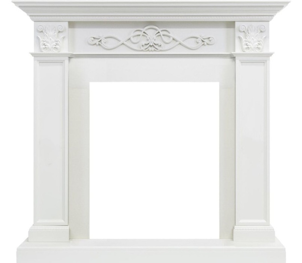 Электрокамин с классическим очагом 2D Royal Flame Verona (белый дуб) с очагом Aspen Black