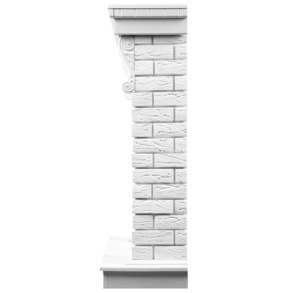 Классический портал для камина Firelight Jersey Classic камень белый, белый дуб