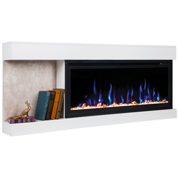 Линейный электрокамин Real-Flame Contemp 42 с очагом Saphir 42