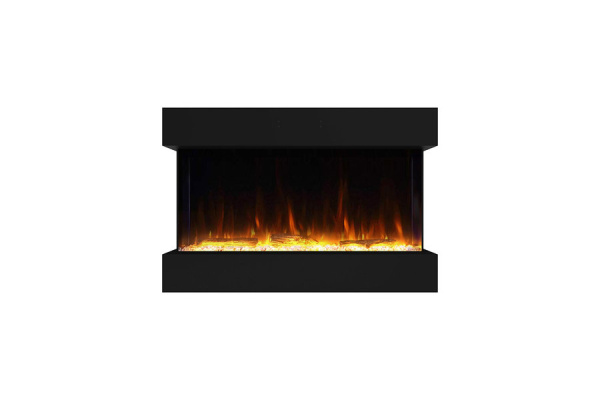 Линейный электрокамин Royal Flame Cube серый графит с очагом Astra 36