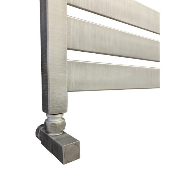 Водяной полотенцесушитель Ника ЛМ-7 100/50 Matt Antique Silver с вентилями