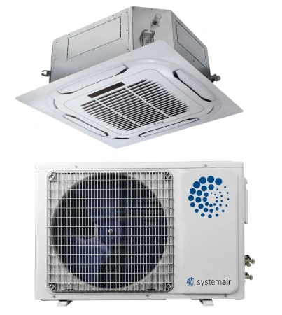 Кассетный кондиционер Systemair SYSPLIT CASSETTE 36 EVO HP Q