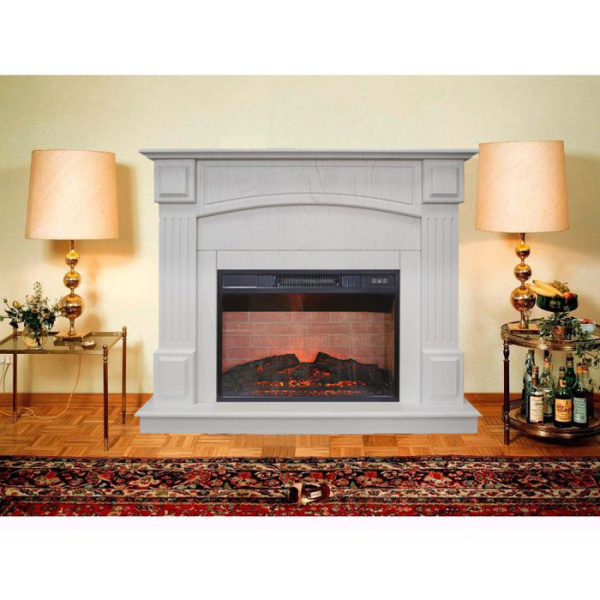 Электрокамин с эффектом живого огня Real-Flame Carolina 25,5/24 WT с очагом Irvine 24