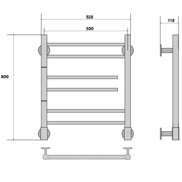 Электрический полотенцесушитель Energy MULTY 800x500