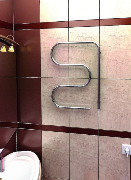 Электрический полотенцесушитель Тера F-образный электрический ПСН-04-04 720х600