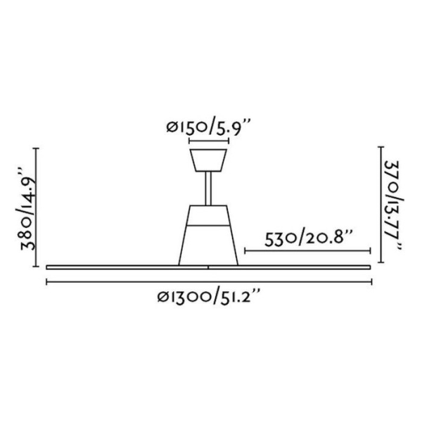Вентилятор без подсветки Faro Typhoon (33480)