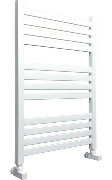 Водяной полотенцесушитель Ника ЛМ-6 80/50 RAL9016 белый матовый с вентилями