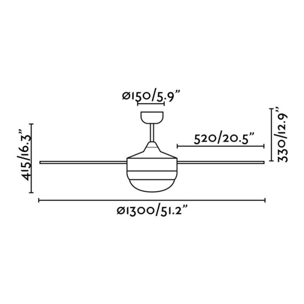 Вентилятор с подсветкой Faro ICARIA BLANCO (33700)