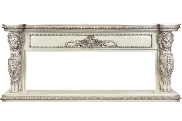 Линейный электрокамин Royal Flame Windsor 60 (cлоновая кость с темной патиной) с очагом Vision 60 LOG LED