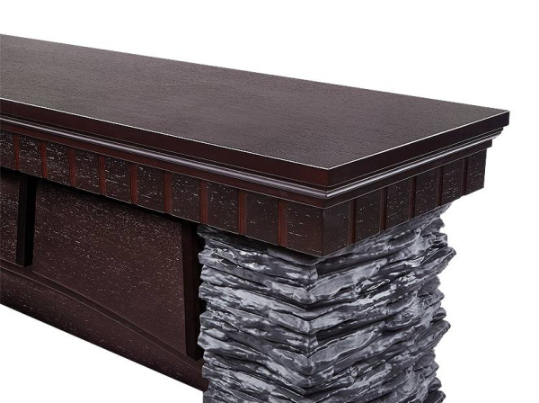 Широкий портал Firelight Porto 30 камень черный, шпон венге