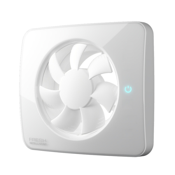 Вытяжка для ванной диаметр 125 мм FRESH Intellivent ICE White