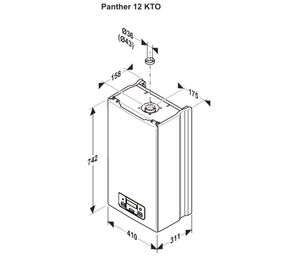 Настенный газовый котел Protherm Пантера 12КТО (0010015240)