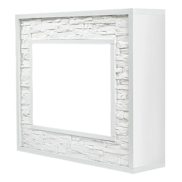 Широкий портал Firelight Loft 30 камень белый, белая эмаль