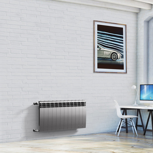 Биметаллический радиатор Royal Thermo BiLiner 500 Silver Satin 4 секц.