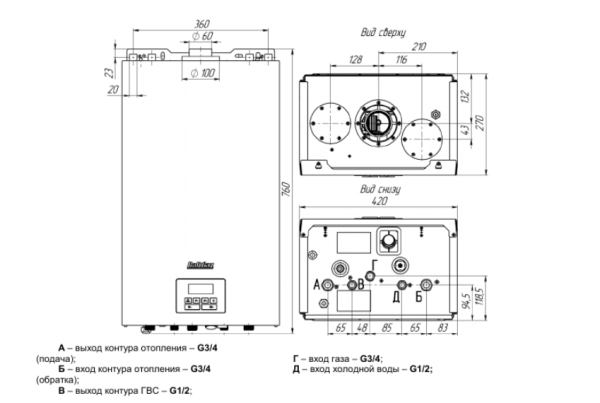 Настенный газовый котел BaltGaz Turbo Е 10 (сж)