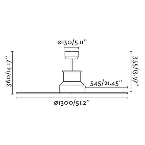 Вентилятор без подсветки Faro Winche Cromo (33482)