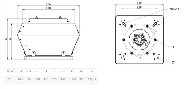 Крышный вентилятор Systemair DVCI 315E-P EC