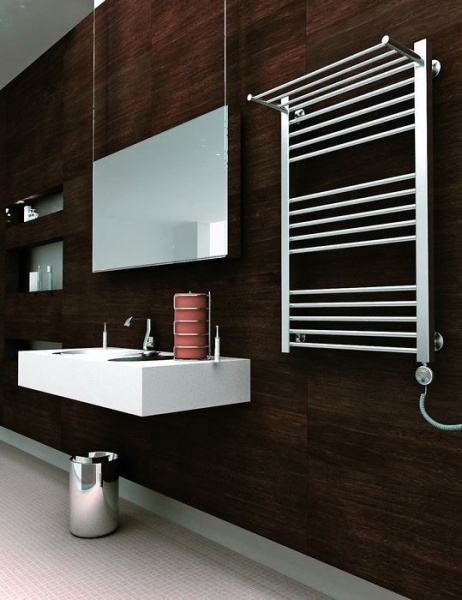 Электрический полотенцесушитель Тера БОГЕМА-ЛЮКС с полкой ПСЭ-36-07 500х800