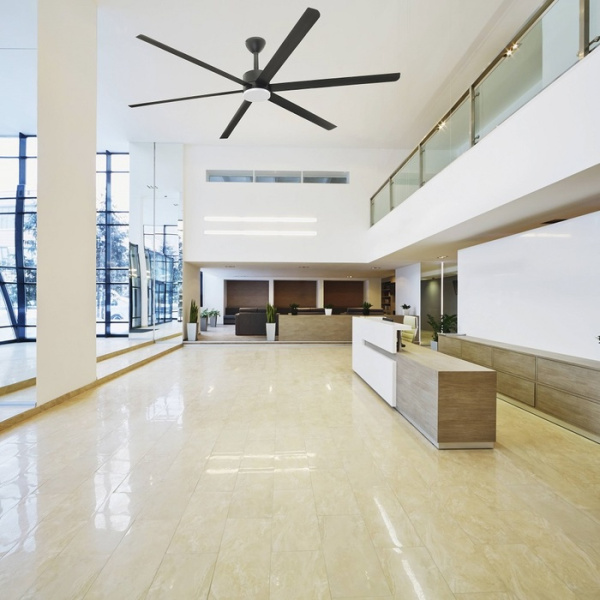 Вентилятор с подсветкой Faro KHIOS LED черный