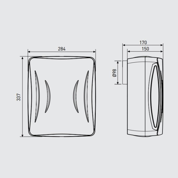 Вытяжка для ванной диаметр 100 мм Soler & Palau EBB 170NS