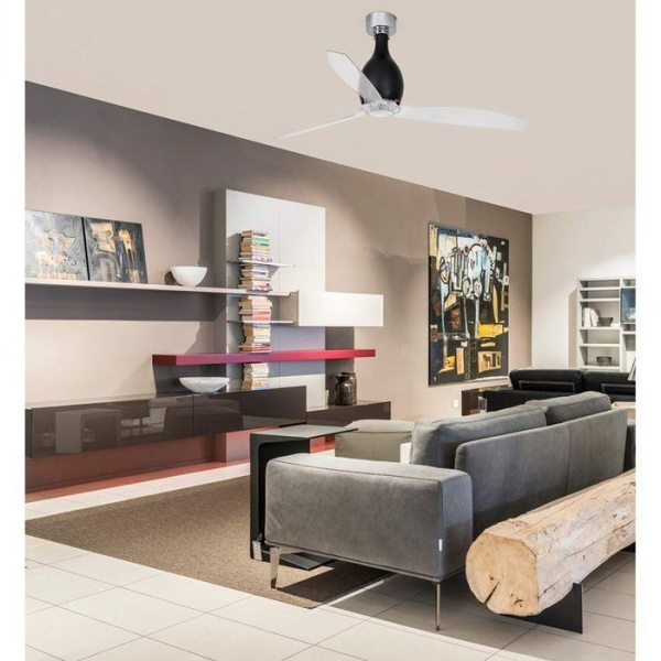 Вентилятор без подсветки Faro Mini Eterfan Shiny Black (32026)