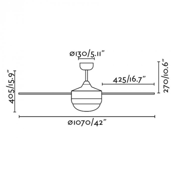 Вентилятор с подсветкой Faro Mini Icaria White (33698)