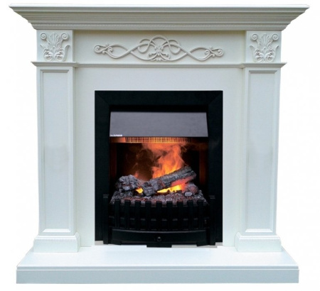 Электрокамин с классическим очагом 3D Dimplex Verona STD с очагом Danville black (Белый дуб)