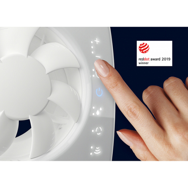 Вытяжка для ванной диаметр 125 мм FRESH Intellivent ICE White