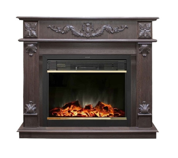 Электрокамин с широким очагом 2D Real-Flame Philadelphia 25,5/26 DN с очагом Moonblaze lux Bl/Br