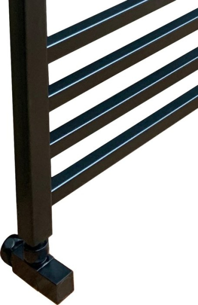 Водяной полотенцесушитель Ника ЛМ-7 80/50 RAL9005 черный матовый с вентилями