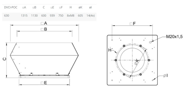 Крышный вентилятор Systemair DVCI 630-POC GEN3