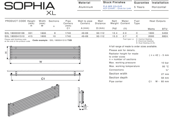 Алюминиевый радиатор Carisa SXL 1800041510