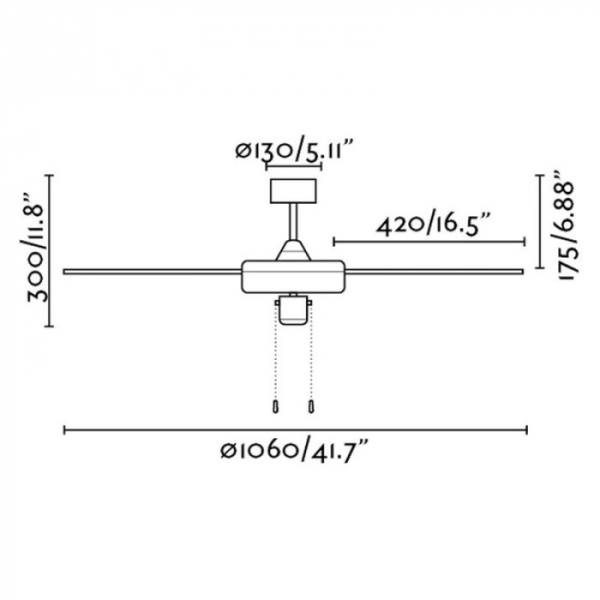 Вентилятор без подсветки Faro Factory (33611)
