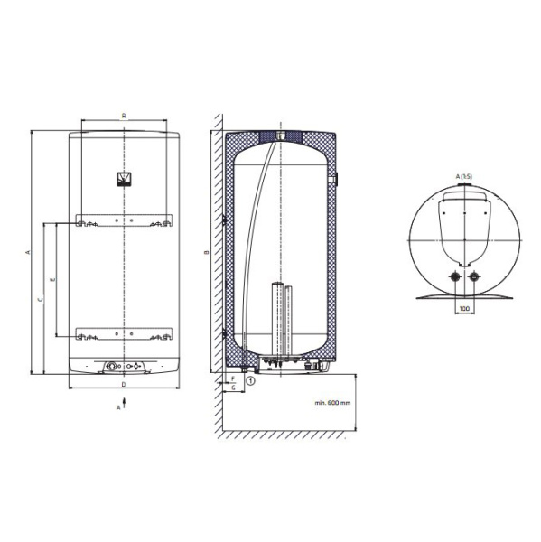 Электрический накопительный водонагреватель Drazice OKCE 200