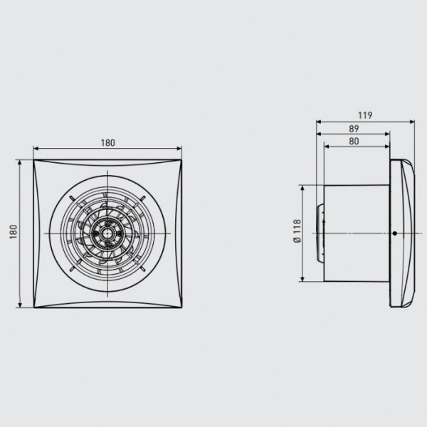 Вытяжка для ванной диаметр 120 мм Soler & Palau SILENT-200 CRZ