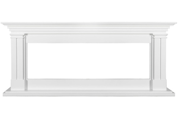 Линейный электрокамин Royal Flame Lyon 60 (белый) с очагом Vision 60 LOG LED