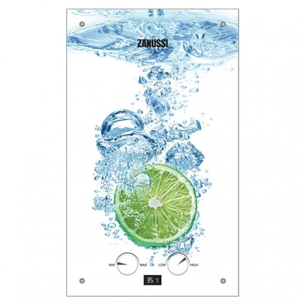 Газовый проточный водонагреватель Zanussi GWH 10 Fonte Glass Lime