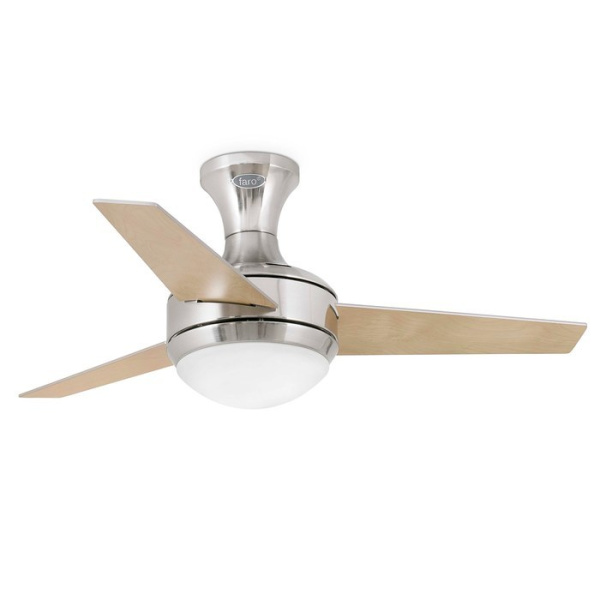 Вентилятор с подсветкой Faro MINI UFO MATT NICKEL (33455)