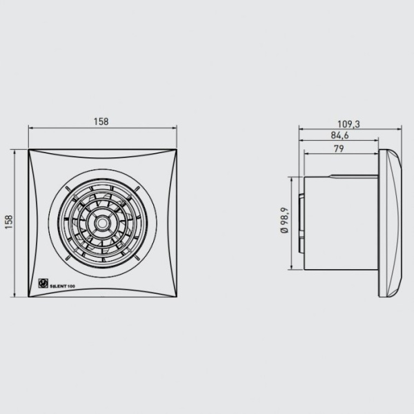 Вытяжка для ванной диаметр 100 мм Soler & Palau SILENT-100 CZ