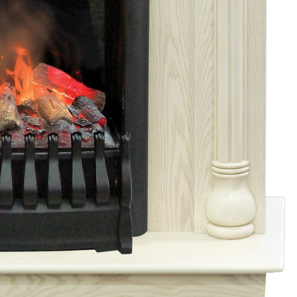 Электрокамин с классическим очагом 3D Real-Flame Dacota STD/EUG WT с очагом 3D Oregan