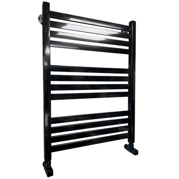 Водяной полотенцесушитель Ника ЛМ-6 80/50 Soft Touch черный матовый с вентилями