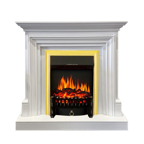 Электрокамин с классическим очагом 2D Royal Flame Bradford с очагом Majestic FX / Fobos FX (Белый)