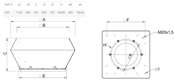 Крышный вентилятор Systemair DVC 630-S (3Ph/400V) GEN3